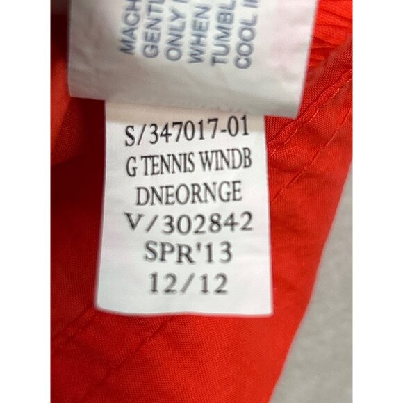 Gap Jacket Womens Small Orange Hooded Tennis Windbreaker Nylon Full Zip - Picture 5 of 8